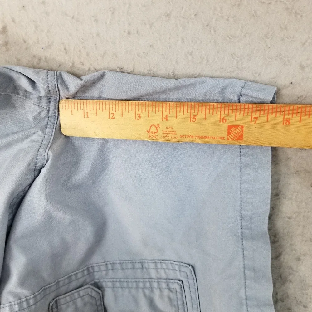Savane Cargo Shorts Mens 38 Blue Mirage Blue Cotton Blend Utility Pockets Casual